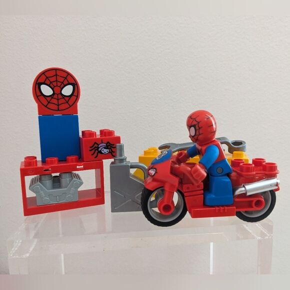 Lego Duplo Marvel Spiderman WEB-BIKE WORKSHOP Building Kit 10607 - Picture 1 of 13
